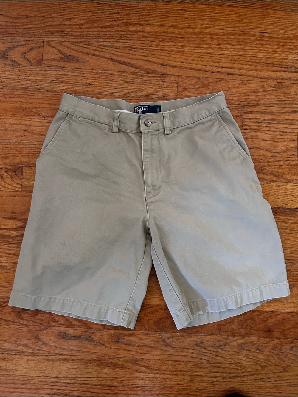 Polo by Ralph Lauren Men’s Light Khaki Flat Front Shorts